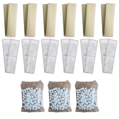 Finest-Filters 12 X Compatible Foam And 12 X Polymax Filter Cartridges And 3 X 170G Biomax For Fluval U4 from B&Q