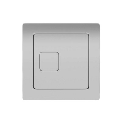 FNX Bathrooms Square Concealed Toilet Cistern Button Dual Flush Chrome Cable Operated from B&Q