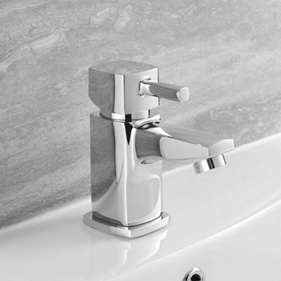 Bubly Hero Chrome Mono Single Lever Basin Sink Mixer Tap & Waste from B&Q