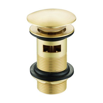 Bubly Brushed Brass Full Cover Slotted Bathroom Basin Sink Waste