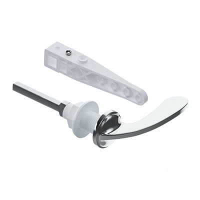 FNX Bathrooms Standard Flush Tank Cistern Metal Lever- Chrome Plated Toilet Wc Cistern Handle from B&Q