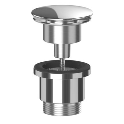 FNX Bathrooms Chrome Universal Basin Waste Suitable For Basins With Or Without Overflow Solid Metal Leak Free from B&Q