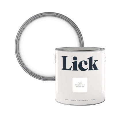Lick Pure Brilliant White 00 Matt Emulsion Paint2.5L from B&Q