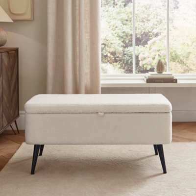  - Lola Boucle Teddy Ottoman Storage Bench