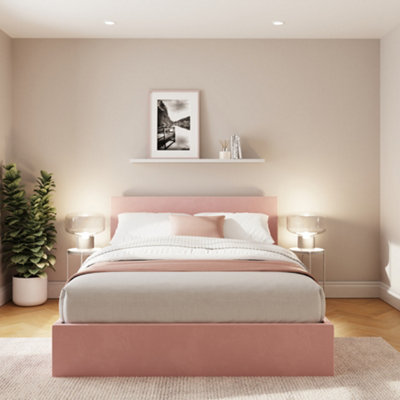 Gfw Odessa Velvet End Lift Up Storage Ottoman Bed With Mattress Options (Buy & Save!) - Image 5