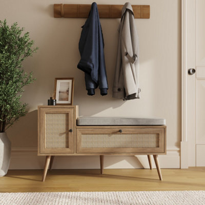 - Noor Rattan 2 Door Shoe Cabinet