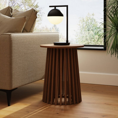 GFW Walnut Round Side Table - Modern - Wood - Image 4
