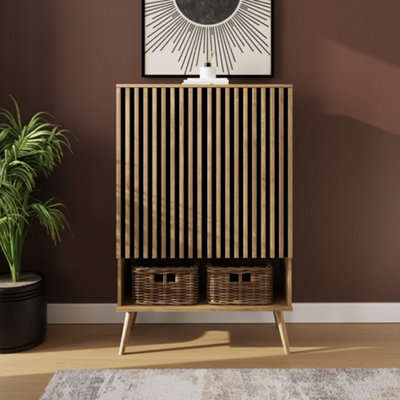 GFW Rowan Shoe Cabinet - Oak - Size 2 - Image 4