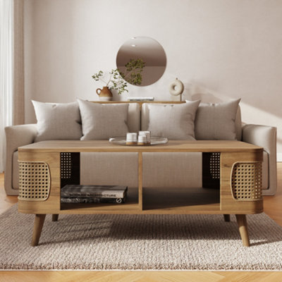  - Sorrel Rattan Open Shelf Coffee Table