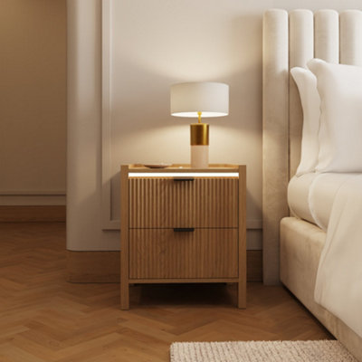 Gfw Zion 2 Drawer Led Bedside Chest - Image 5