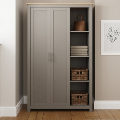 GFW - Wardrobe - Lancaster - 2 Door - Grey - Image 7