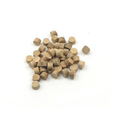 B&Q Oakcrafts - 10Mm Ash Flat Head Cross Plug - Pack Of 50 Grain
