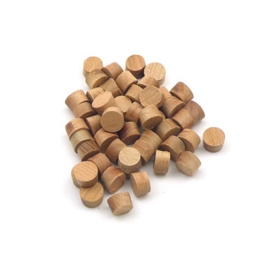 B&Q Grain Oakcrafts - 10Mm Cherry Flat Head Cross Plug - Pack Of 50