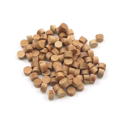 B&Q Grain Oakcrafts - 10Mm Cherry Flat Head Cross Plug - Pack Of 100 B&Q