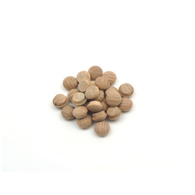 B&Q Oakcrafts - 1/2 - 12.7Mm Oak Mushroom Plug - Pack Of 25 Grain