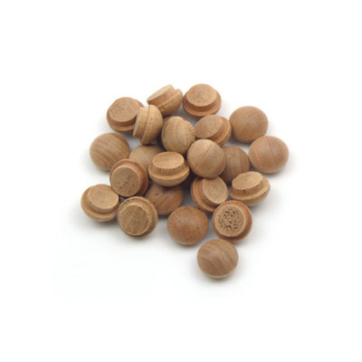 B&Q Oakcrafts - 3/8" - 9.5Mm Cherry Mushroom Plug - Pack Of 25 Grain