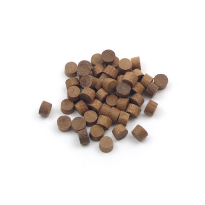B&Q Oakcrafts - 1/2" - 12.7Mm Mahogany End Plug - Pack Of 50 Grain