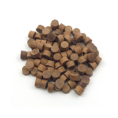 B&Q Oakcrafts - 1/2" - 12.7Mm Mahogany End Plug - Pack Of 100 Grain