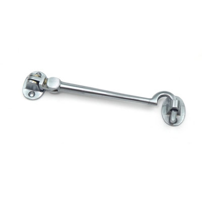 Satin Chrome On Solid Brass Cabin Hook 150mm from B&Q