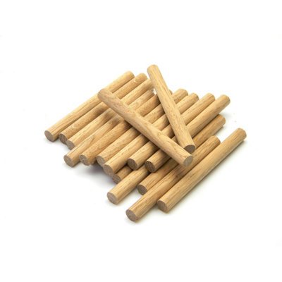  - OakcraftsPremium Quality European Oak Dowel 100mm Long (12mmPack Of 20)
