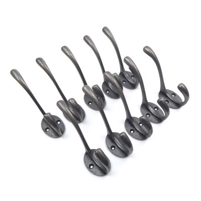 OakcraftsAntique Cast Iron Victorian School House Style Hat And Coat HookPack Of 10 from B&Q