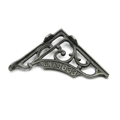 OakcraftsPair Of Antique Cast Iron 'gwr 1833' Shelf Brackets125mm X 125mm from B&Q