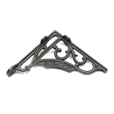 OakcraftsPair Of Antique Cast Iron 'gwr 1833' Shelf Brackets150mm X 150mm from B&Q