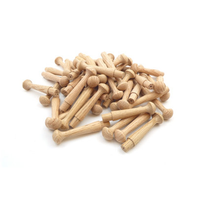 B&Q Oakcrafts - Oak Shaker Peg 3.5" - Pack Of 50