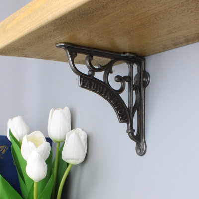 OakcraftsPair Of Antique Cast Iron London Paddington Shelf Brackets125mm X 125mm from B&Q