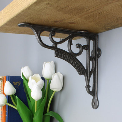 OakcraftsPair Of Antique Cast Iron London Paddington Shelf Brackets195mm X 180mm from B&Q