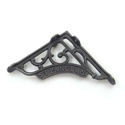 OakcraftsPair Of Antique Cast Iron London St Pancras Shelf Brackets125mm X 125mm from B&Q