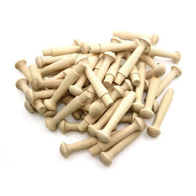 OakcraftsBirch Shaker Peg 3.5"Pack Of 50 from B&Q