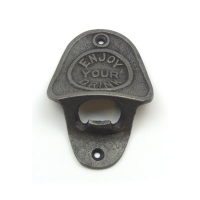 OakcraftsAntique Cast Iron Enjoy Your Drink Wall Mounted Bottle Opener from B&Q