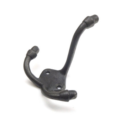 OakcraftsAntique Cast Iron Coat Beaumont Triple Coat Hook 90mmPack Of 5 Hooks from B&Q