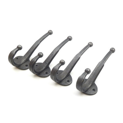 OakcraftsAntique Cast Iron Contemporary Coat HookPack Of 4 Hooks from B&Q