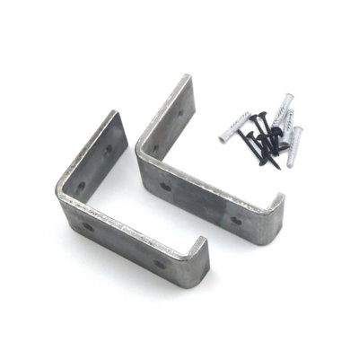 OakcraftsPair Of Lipped Edge Scaffold Board Shelf Brackets U Style90mm X 100mm from B&Q