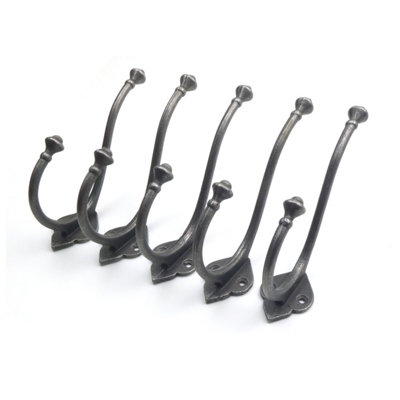 OakcraftsAntique Cast Iron Inglemire Coat HookPack Of 5 Hooks from B&Q