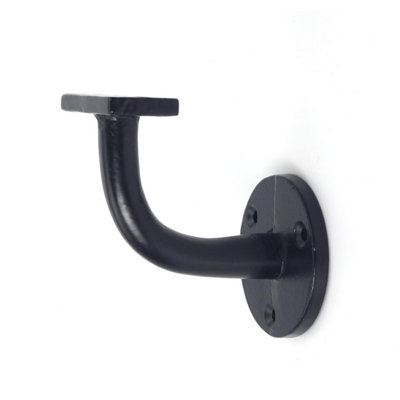  - OakcraftsCast Iron Handrail Bracket (Satin Black)