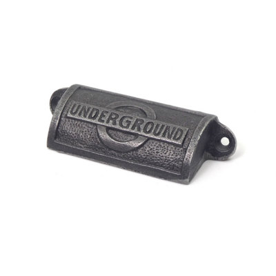 OakcraftsAntique Cast Iron London Underground Drawer Pull/cup Handle from B&Q