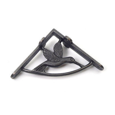 Oakcrafts -Pair Of Antique Cast Iron Hummingbird Shelf Brackets130mm X 130mm from B&Q