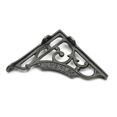  - OakcraftsPair Of Antique Cast Iron London 'waterloo' Shelf Brackets125mm X 125mm