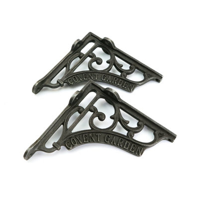 OakcraftsPair Of Antique Cast Iron Covent Garden Shelf Brackets125mm X 125mm from B&Q