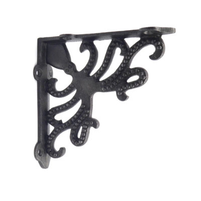 OakcraftsPair Of Antique Cast Iron Octopus Shelf Brackets125mm X 125mm from B&Q