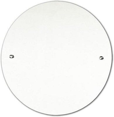 Biznest Round Drilled Mirror Wall Mounted Frameless Bathroom Living Room A Must Have Mirror Home Décor Durable (50 Cm) from B&Q