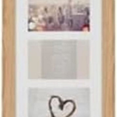 Biznest 5 Multi-Aperture Frame Photos Multi Picture Wall Frame Family Rules Collage Frame Photo Frame 26X65Cm (Oak) from B&Q