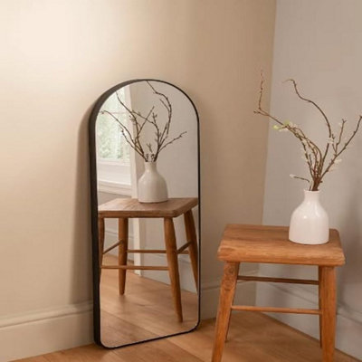 Biznest 35.5X100Cm Black Arched Mirror Wall Mirror For Living Room Bedroom Hallway Home Decor Birthday House Warming from B&Q