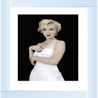 Biznest Picture Liquid 3D Wall Decor Glitter Wall Art Mirrored Frame Home Decor 55X55Cm (Marilyn Monroe Pose Ic019) from B&Q