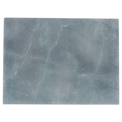 Biznest Glass Worktops Beautiful Clear Glass Surface For Kitchen Or Diy Projects Durable 30X40Cm Savers (Marble Grey) from B&Q