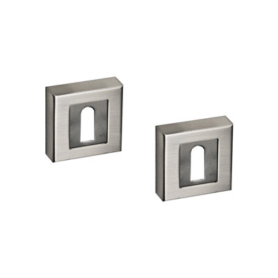 DecoranddecorSquare Keyhole Cover EscutcheonSatin Nickel from B&Q