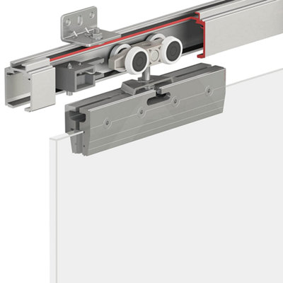 Decoranddecor Top Hung Glass Sliding Door Track Kit120Kg Max Door Weight3000mm Track from B&Q
